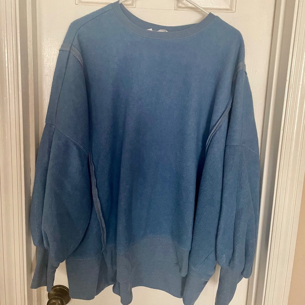 Double Zero Blue fleece sweatshirt size Small
